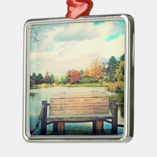 Lakeside Bench Metalen Ornament (Links)