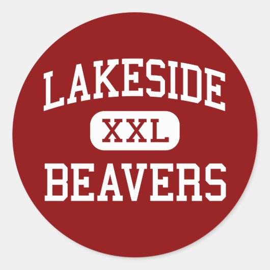 Lakeside - Bevers - Hoog - Lake Village Arkansas Ronde Sticker (Voorkant)