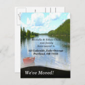 Lakeside Boat Adres wijzigen Aangepaste foto Aankondigingskaart (Voorkant / Achterkant)