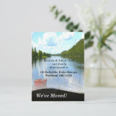 Lakeside Boat Adres wijzigen Aangepaste foto Aankondigingskaart (Staand voorkant)