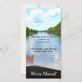 Lakeside Boat Adreswijziging Aangepaste Fotokaart Aankondiging (Voorkant)