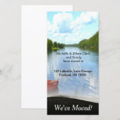 Lakeside Boat Adreswijziging Aangepaste Fotokaart Aankondiging (Voorkant / Achterkant)