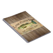 Lakeside Cabin Large Mouth Bass Wood Boards Notitieboek (Rechterzijde)