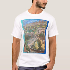 Lakeside Cabins Scene T-shirt