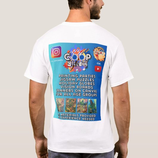 Lakeside Cabins Scene T-shirt (Achterkant)