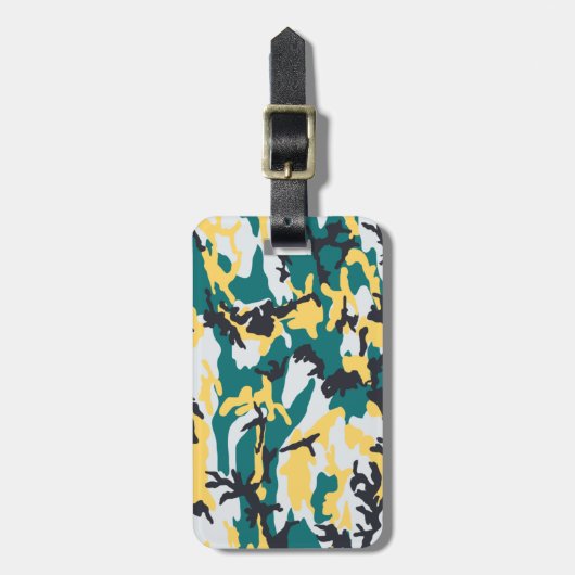 Lakeside Camo Pattern Bagagelabel (Voorkant verticaal)