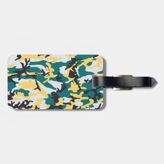 Lakeside Camo Pattern Bagagelabel (Achterkant horizontaal)