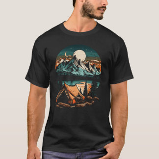 Lakeside Camping Adventure retro T-shirt