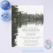 Lakeside Camping Family Reunion Jamboree Barbecue Flyer (Enkel)