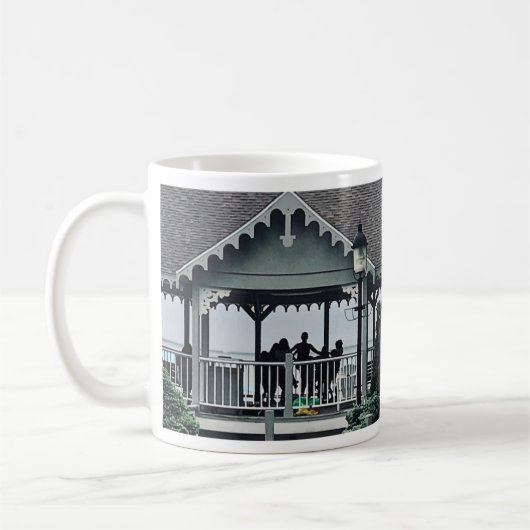 Lakeside Chautauqua Yoga Silhouette Print Koffiemok (Links)