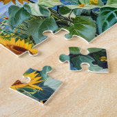 Lakeside Cottage met zonnebloemveld Legpuzzel (Zijkant)