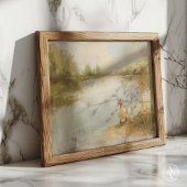 Lakeside Eend Schilderen Lentelandschap Poster