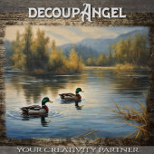 Lakeside Eenden - Decoupage - Tissuepapier