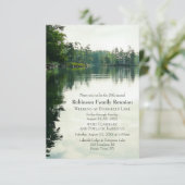 Lakeside Familie Reünie Camping Potluck Barbecue Kaart (Staand voorkant)