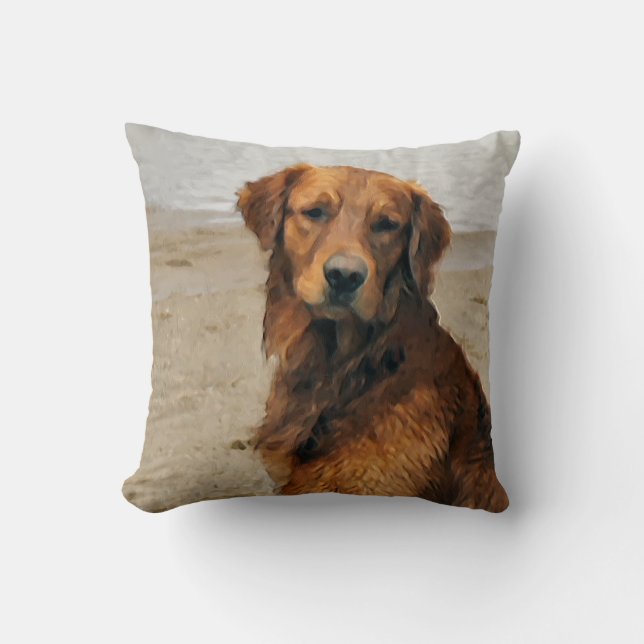 Lakeside Golden Retriever Art Gifts Kussen (Voorkant)