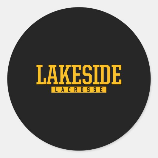Lakeside High School Lacrosse Ronde Sticker (Voorkant)