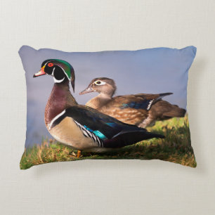Lakeside, houten eend decoratief kussen