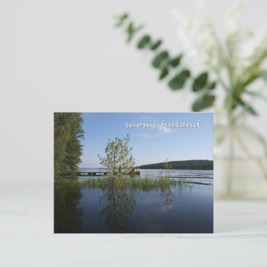 Lakeside in Suomi Finland Briefkaart (Staand voorkant)