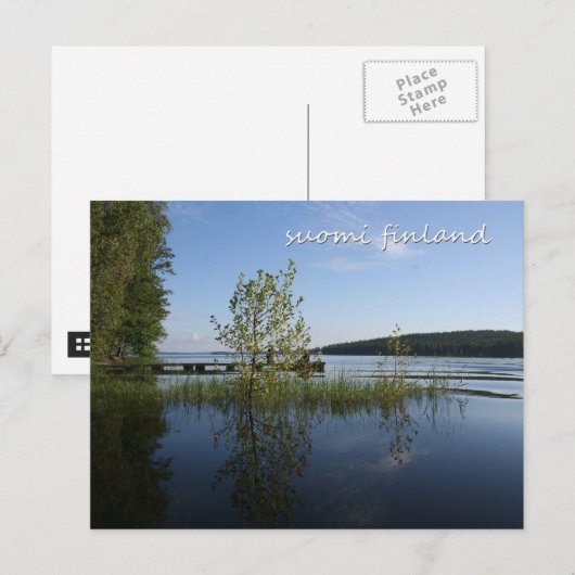 Lakeside in Suomi Finland Briefkaart (Voorkant / Achterkant)