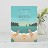 Lakeside Invitation Kaart (Staand voorkant)