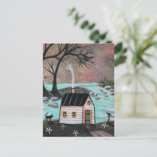 Lakeside Isle Seascape Briefkaart (Staand voorkant)