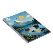 Lakeside landschap, pixel art notitieboek (Rechterzijde)
