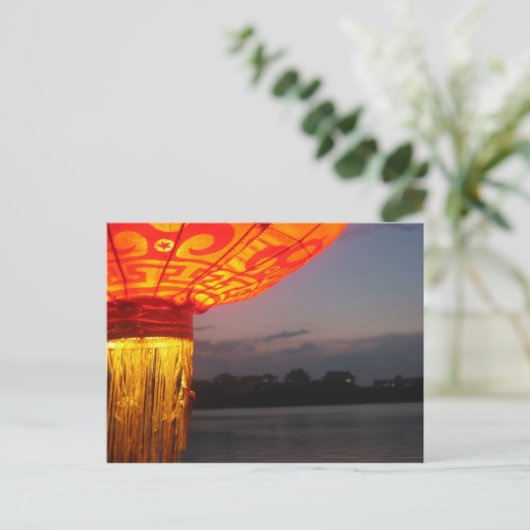 Lakeside Lantern Briefkaart (Staand voorkant)