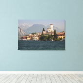 Lakeside, Malcesine, provincie Verona, Italië Canvas Afdruk (Insitu (Houten vloer))