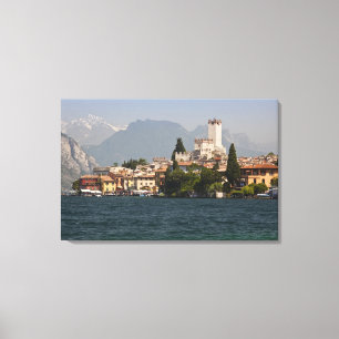 Lakeside, Malcesine, provincie Verona, Italië Canvas Afdruk