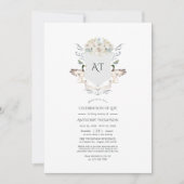 Lakeside Monogram Crest Crest Celebration of Life Kaart (Voorkant)