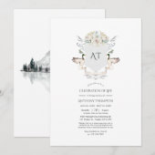 Lakeside Monogram Crest Crest Celebration of Life  Kaart (Voorkant / Achterkant)