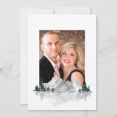 Lakeside Monogram Crest Weddenfoto Kaart (Achterkant)