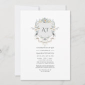 Lakeside Monogram Laurel Crest Crest Celebration o Kaart (Voorkant)