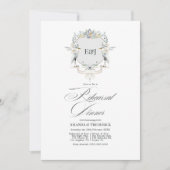 Lakeside Monogram Laurel Crest Proefdiner Kaart (Voorkant)