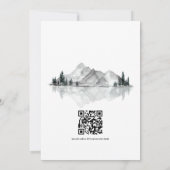 Lakeside Monogram Laurel Crest Wedding Kaart (Achterkant)