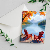 Lakeside Morning | Vreedzame berglandschapskunst Briefkaart