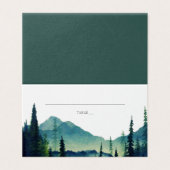 Lakeside Mountain Forest Wedding Place Visitekaartje (Buitenkant ongevouwen)