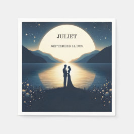 Lakeside Mountain Fun Natuur Lake Vrijgezellenfees Servet