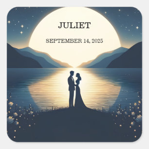 Lakeside Mountain Fun Natuur Lake Vrijgezellenfees Vierkante Sticker