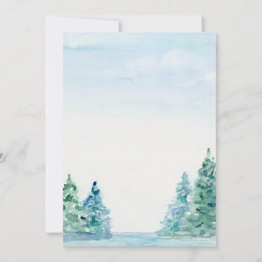 Lakeside Mountain Hoge Pijnbomen Buiten Huwelijk Kaart (Achterkant)