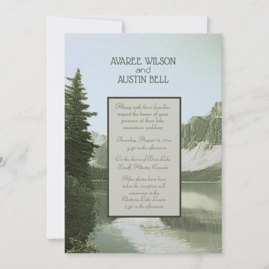 Lakeside Mountain Scenery Original Photo Wedding (Voorkant)