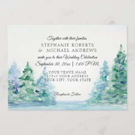 Lakeside Mountain Tall Pines Outdoor Weddenschap Kaart