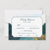 Lakeside Mountain Valley Wedding RSVP Card (Voorkant)