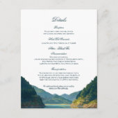 Lakeside Mountain Wedding Details Card Informatiekaartje (Voorkant)