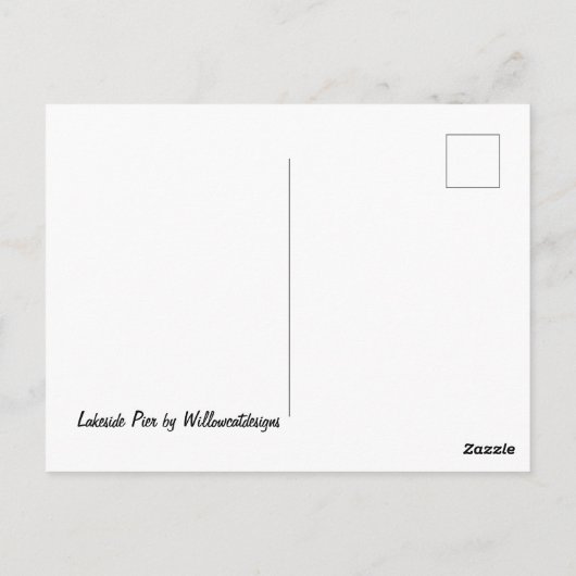 Lakeside Pier-fotografie Briefkaart (Achterkant)