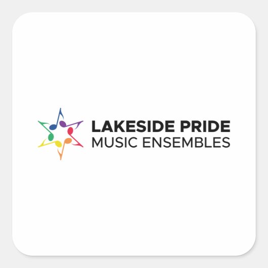 Lakeside Pride Square Stickers (Voorkant)