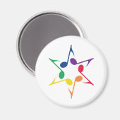 Lakeside Pride Star Koelkastmagneet Magneet (Voorkant / Achterkant)