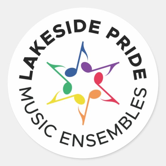 Lakeside Pride Sticker - Cirkelontwerp (Voorkant)
