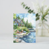 Lakeside Retreat Briefkaart (Staand voorkant)