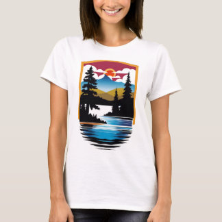 Lakeside Retreat - rustige Natuur T-shirt